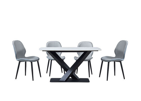 Mesa de jantar à moda da ardósia, mesa de jantar retangular superior de mármore