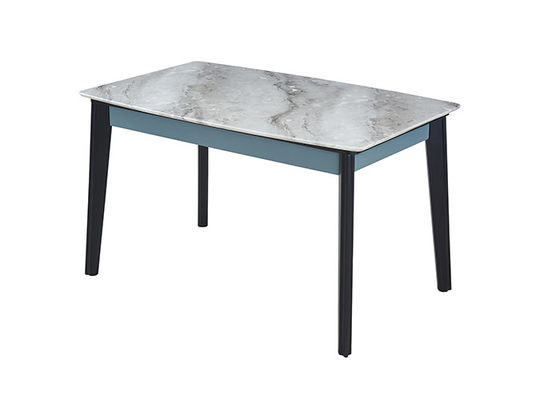Mesa de jantar simples da ardósia da família da forma, mesa de jantar de mármore do projeto