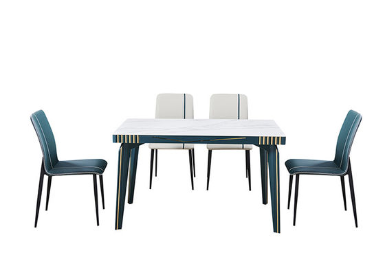 Mesa de jantar simples e à moda da ardósia da madeira maciça da laje da rocha