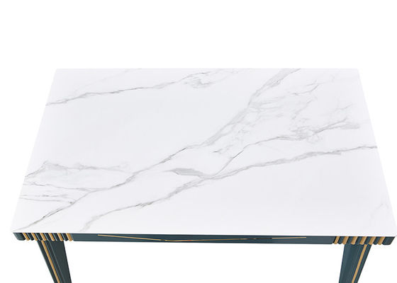 Mesa de jantar de mármore da ardósia da rocha da madeira maciça moderna