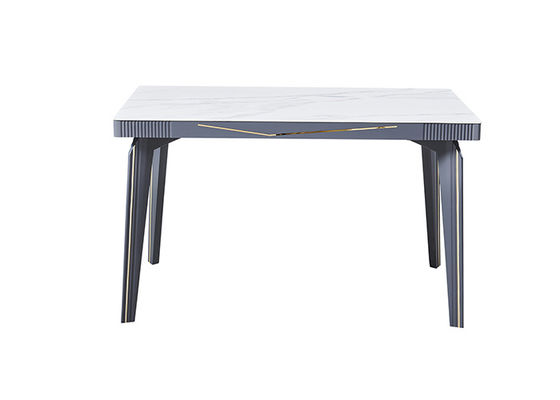Moderno luxuoso da mesa de jantar da família da placa da rocha da forma