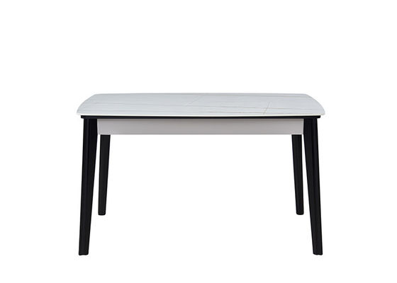 tabela à moda da sala de jantar da madeira maciça da ardósia da rocha da família de 130cm