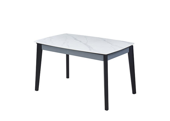 Mesa de jantar de mármore retangular da madeira maciça minimalista
