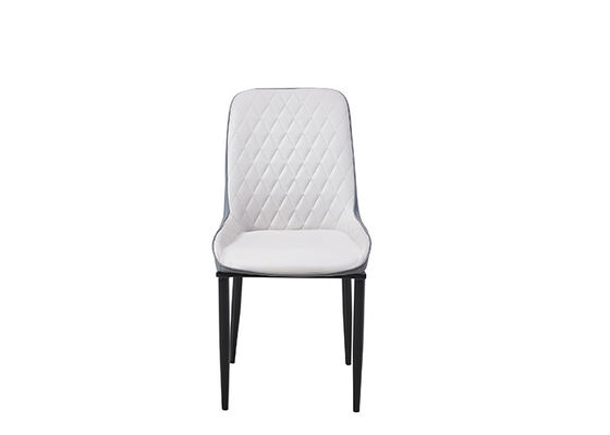 Cadeira de jantar estofada de couro do ferro forjado minimalista