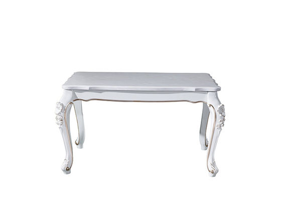 Mesa de jantar de mármore à moda da família europeia de 130x80x76cm