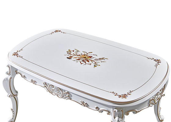 Mesa de jantar minimalista branca da madeira maciça elegante, cinzelando o grupo da mesa de jantar
