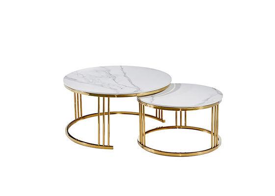 Mesa de jantar do mármore do círculo do café da sala de visitas da forma
