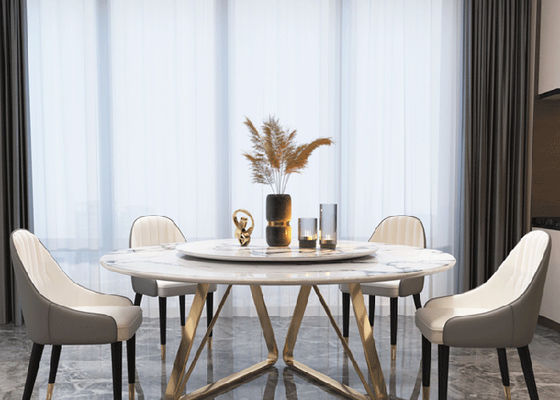 Mesa de jantar durável forte da família da laje da rocha ISO14001