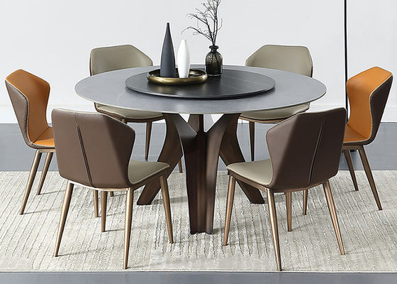 Mesa de jantar luxuosa da mobília da casa da luz da laje da rocha