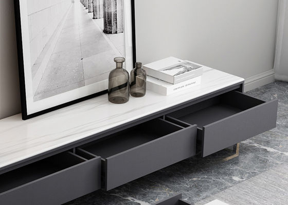 Mesa de centro de harmonização da unidade minimalista da tevê com gavetas