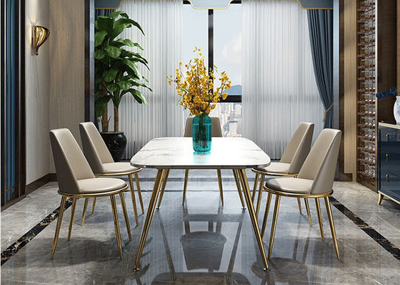 Mesa de jantar de mármore luxuosa da casa elegante de 140x80x76cm