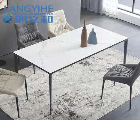 Mesa de jantar de mármore minimalista 130x70cm da casa da laje da rocha