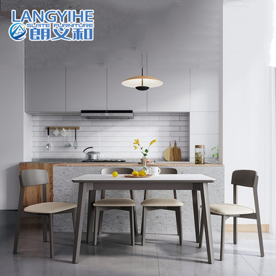 Mesa de jantar de mármore minimalista da folha composta moderna