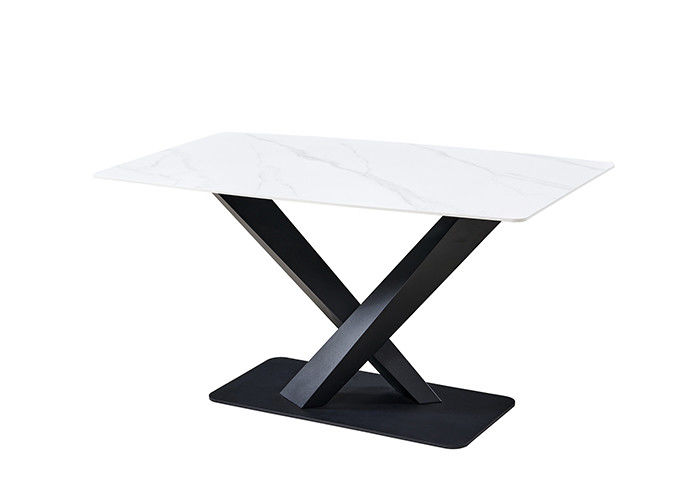 Mesa de jantar à moda da ardósia, mesa de jantar retangular superior de mármore