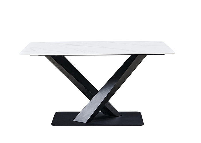Mesa de jantar à moda da ardósia, mesa de jantar retangular superior de mármore