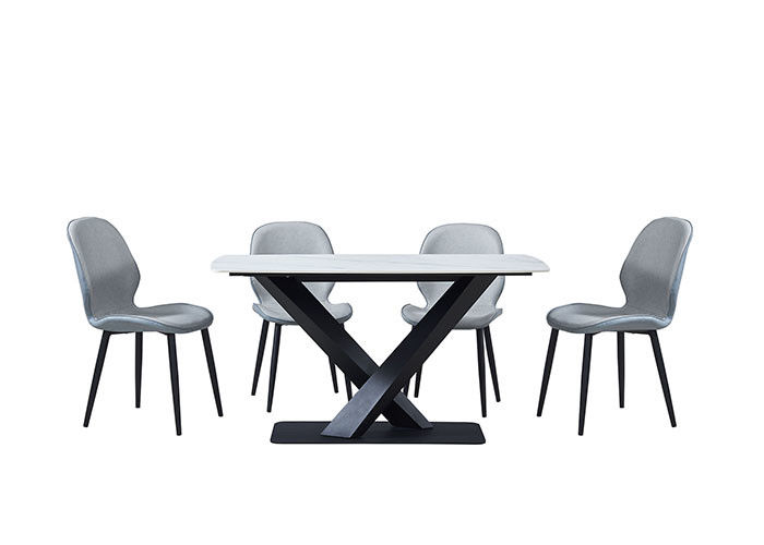 Mesa de jantar à moda da ardósia, mesa de jantar retangular superior de mármore