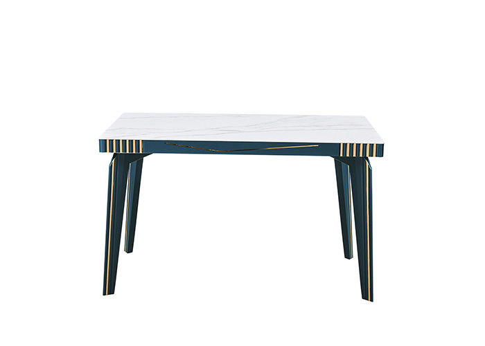 Mesa de jantar simples e à moda da ardósia da madeira maciça da laje da rocha