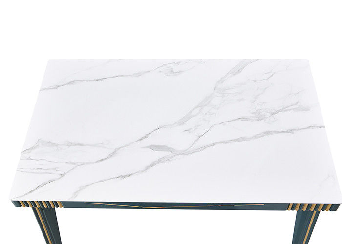 Mesa de jantar de mármore da ardósia da rocha da madeira maciça moderna