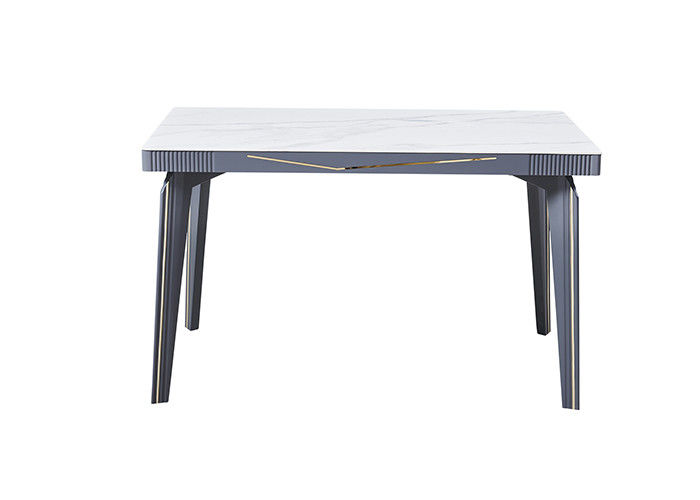 Moderno luxuoso da mesa de jantar da família da placa da rocha da forma