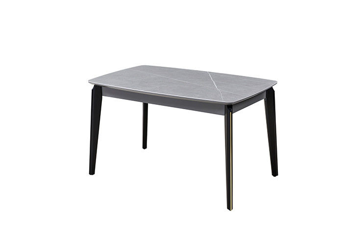 Mesa de jantar moderna à moda da placa retangular da densidade
