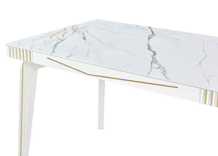 Mesa de jantar de pedra marmoreada minimalista da ardósia ISO14001