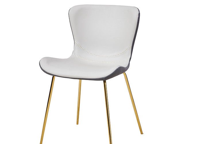Gray Leather Padded Dining Chairs sem braço