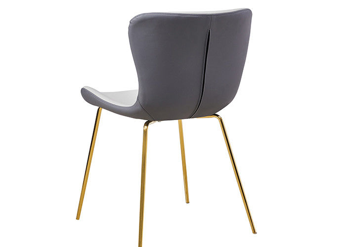 Gray Leather Padded Dining Chairs sem braço