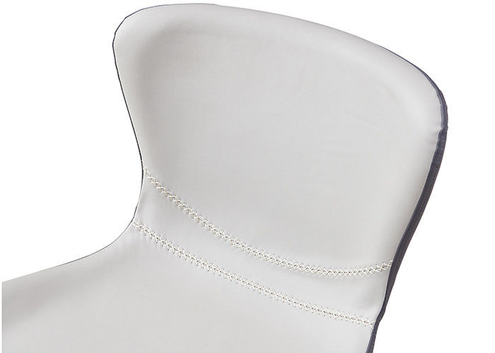 Gray Leather Padded Dining Chairs sem braço
