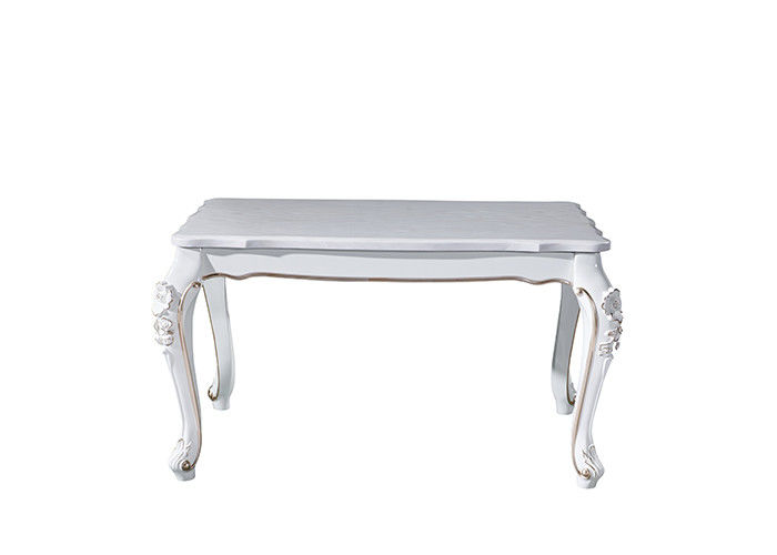 Mesa de jantar de mármore à moda da família europeia de 130x80x76cm