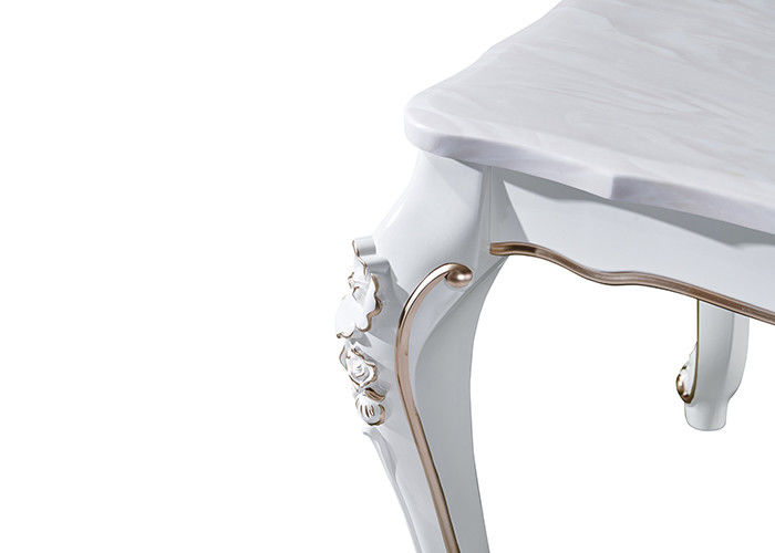 Mesa de jantar de mármore à moda da família europeia de 130x80x76cm