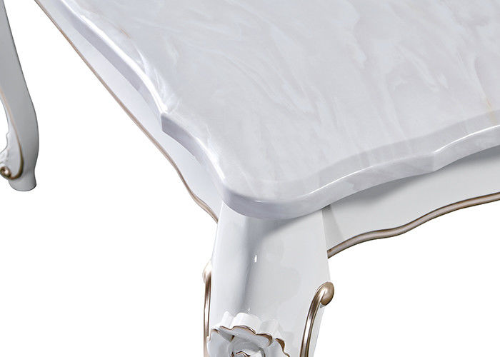 Mesa de jantar de mármore à moda da família europeia de 130x80x76cm