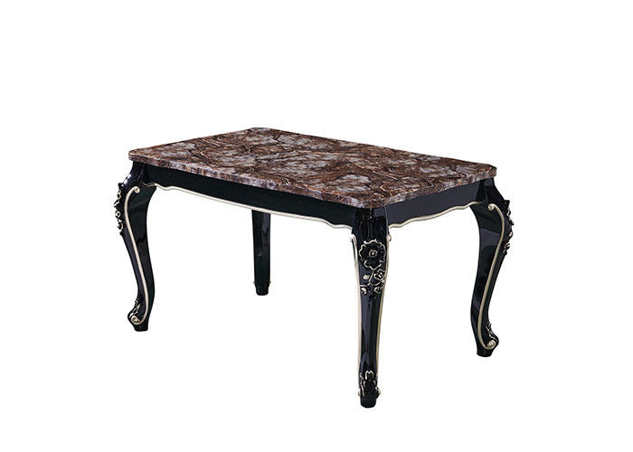 Ebony Restaurant Rectangle Marble Table luxuoso retro