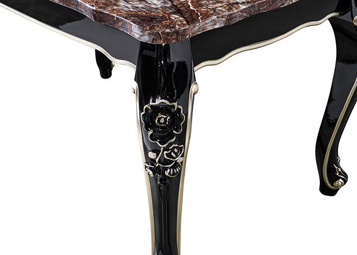 Ebony Restaurant Rectangle Marble Table luxuoso retro