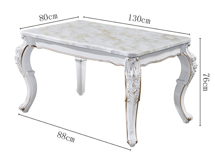 Mesa de jantar de mármore retangular do hotel, mesa de jantar de mármore contínua europeia