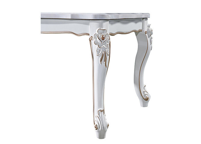 mesa de jantar superior de mármore branca de 80cmx130cmx75cm