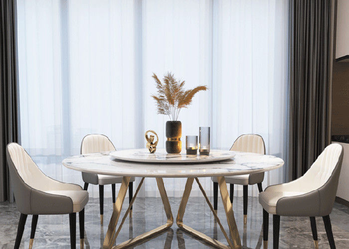 Mesa de jantar durável forte da família da laje da rocha ISO14001