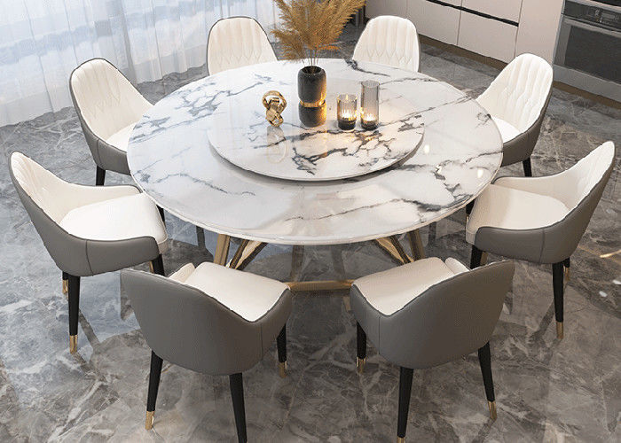 Mesa de jantar durável forte da família da laje da rocha ISO14001