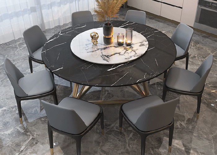 Mesa de jantar durável forte da família da laje da rocha ISO14001