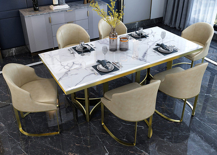 Quadro de aço inoxidável da mesa de jantar Tabletop elegante da ardósia