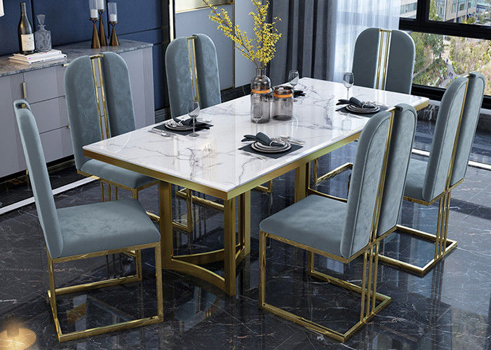 Quadro de aço inoxidável da mesa de jantar Tabletop elegante da ardósia