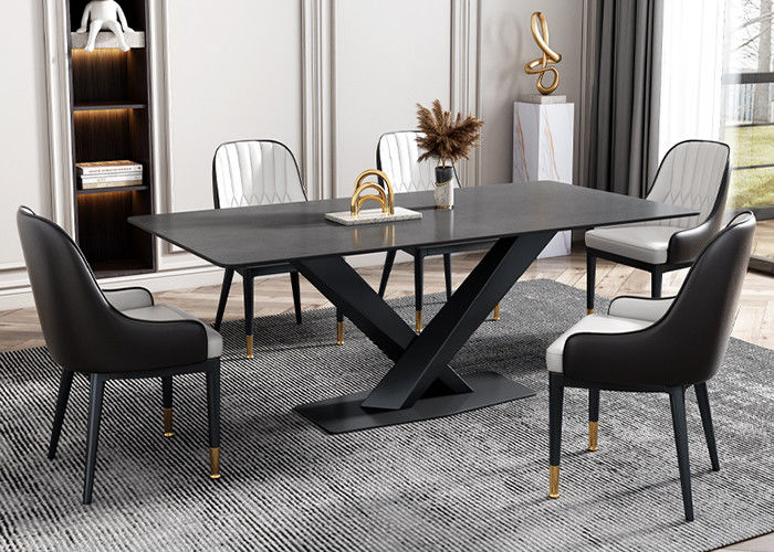 Mesa de jantar áspera da ardósia do hotel de família do projeto moderno