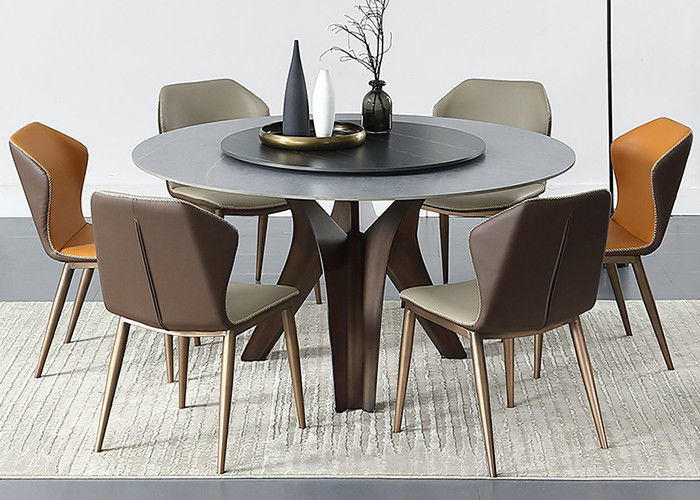 Mesa de jantar luxuosa da mobília da casa da luz da laje da rocha