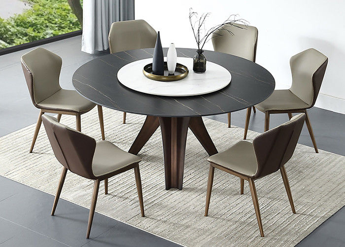 Mesa de jantar luxuosa da mobília da casa da luz da laje da rocha