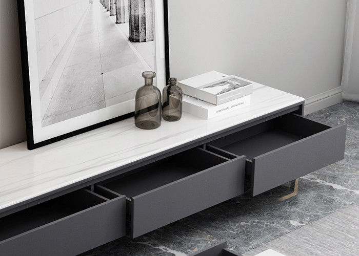 Mesa de centro de harmonização da unidade minimalista da tevê com gavetas