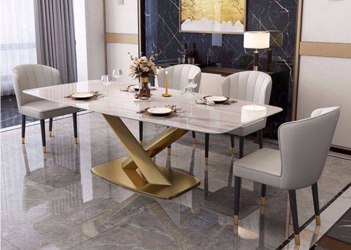 tabela superior de mármore da sala de jantar de 130x80x77cm