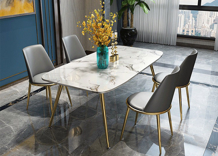 Mesa de jantar de mármore luxuosa da casa elegante de 140x80x76cm