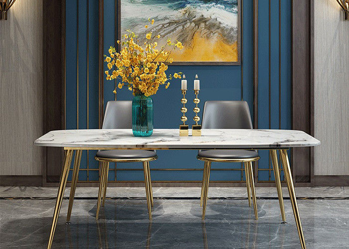 Mesa de jantar de mármore luxuosa da casa elegante de 140x80x76cm