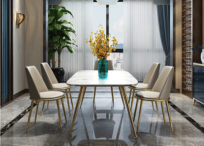 Mesa de jantar de mármore luxuosa da casa elegante de 140x80x76cm