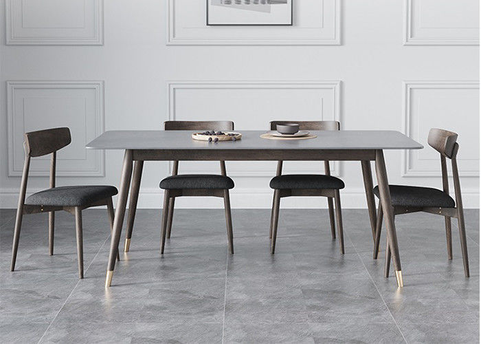 Mesa de jantar luxuosa do projeto do mármore de aço inoxidável do quadro