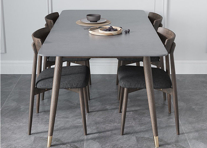 Mesa de jantar luxuosa do projeto do mármore de aço inoxidável do quadro